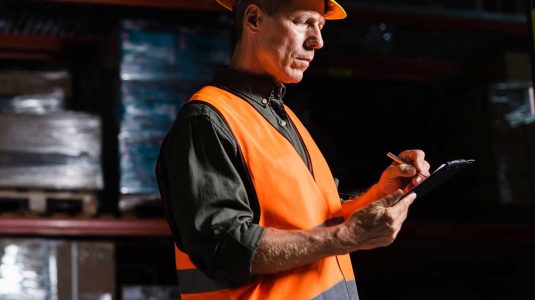 gestor de revenda de epi conferindo estoque para ajustar politica de precos